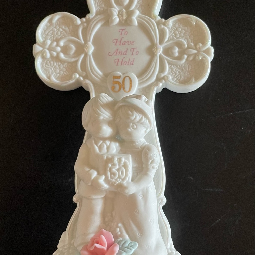 Precious Moments 50th Anniversary Mini Standing Cross